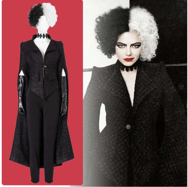 Adults’ Cruella De Vil Costume Live Action Deluxe Finale Costume – YawBako