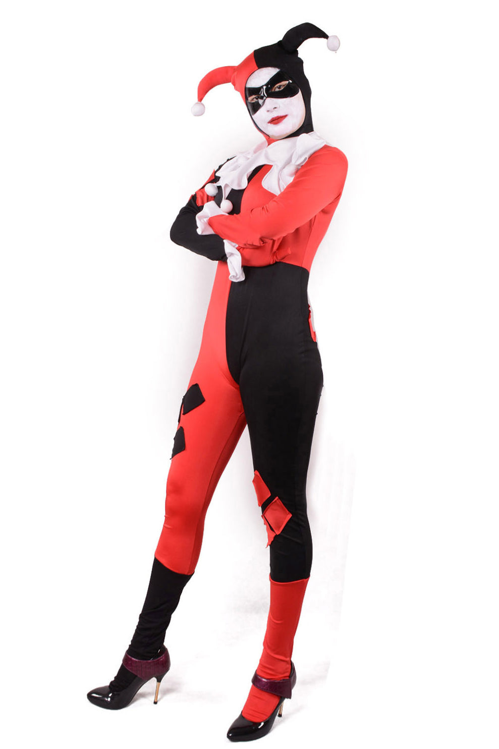 Harley Quinn Jester Outfit Costume – YawBako